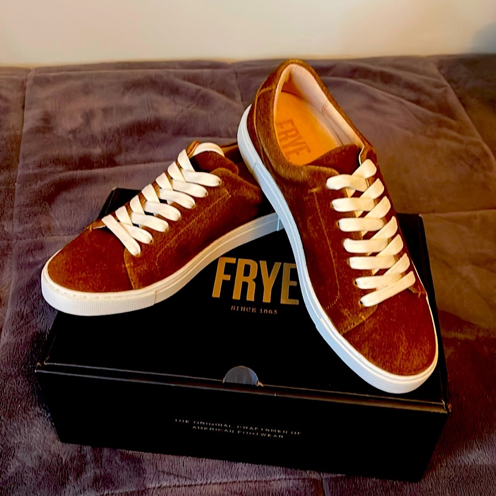 NIB Frye Women's Brown Suede Casual Sneakers
